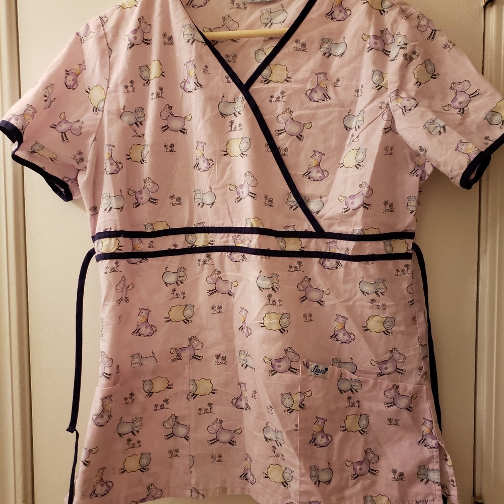 Farm Animal Scrub Top